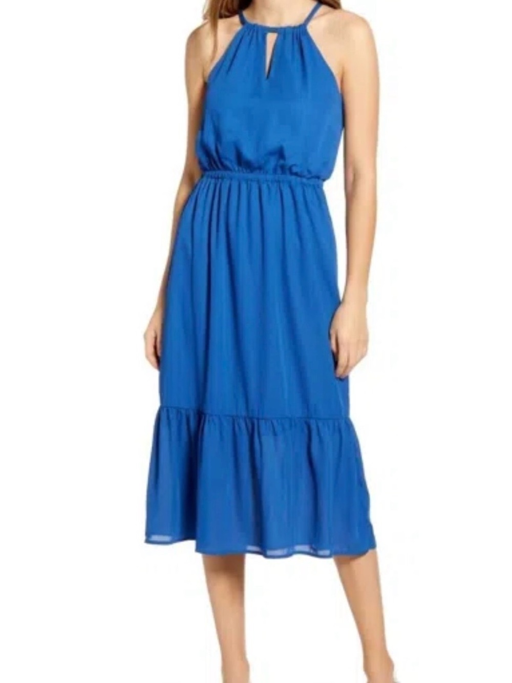 Gibson Cobalt Halter Midi Dress
